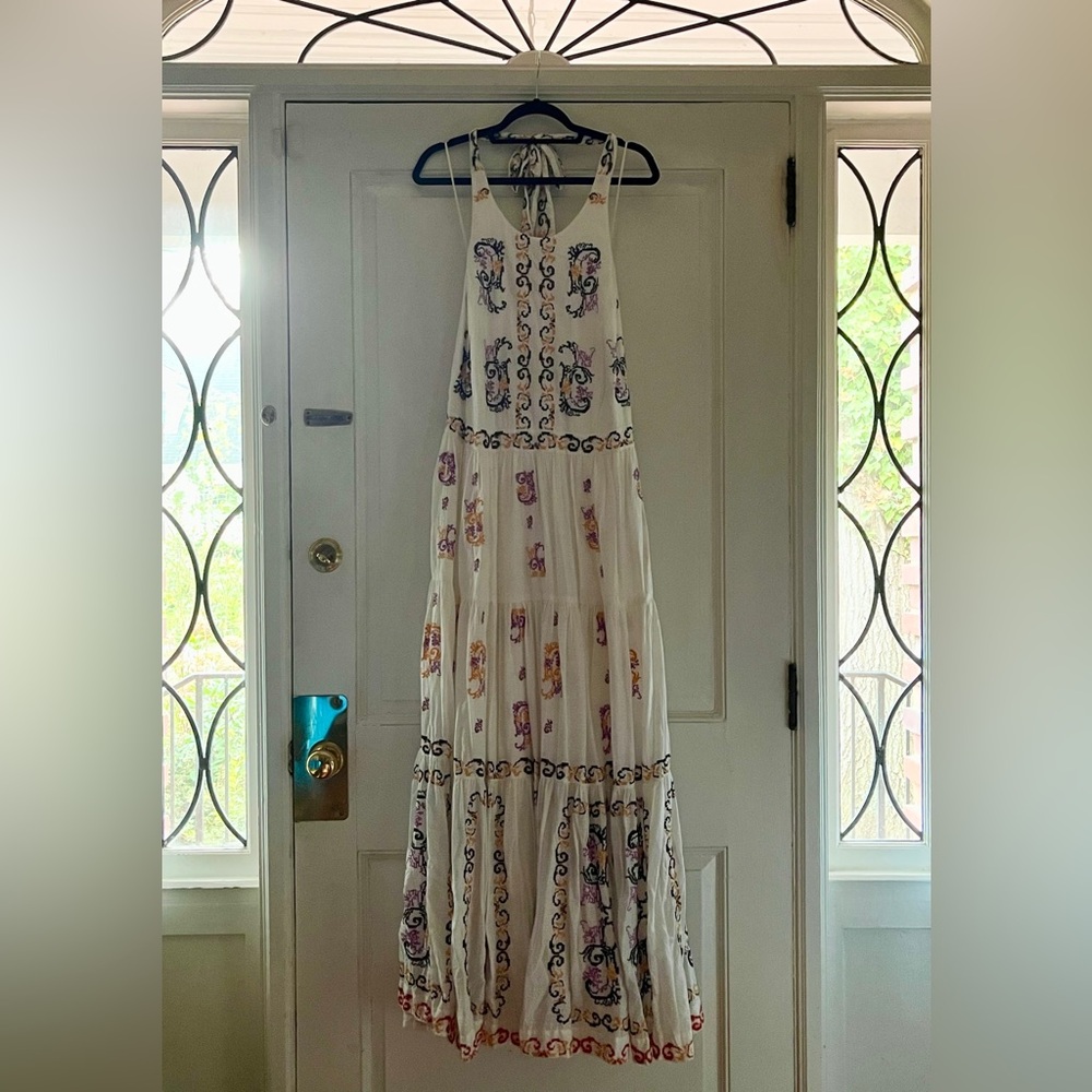 Anthropologie Medallion Halter Dress Size 22 - Picture 2 of 6
